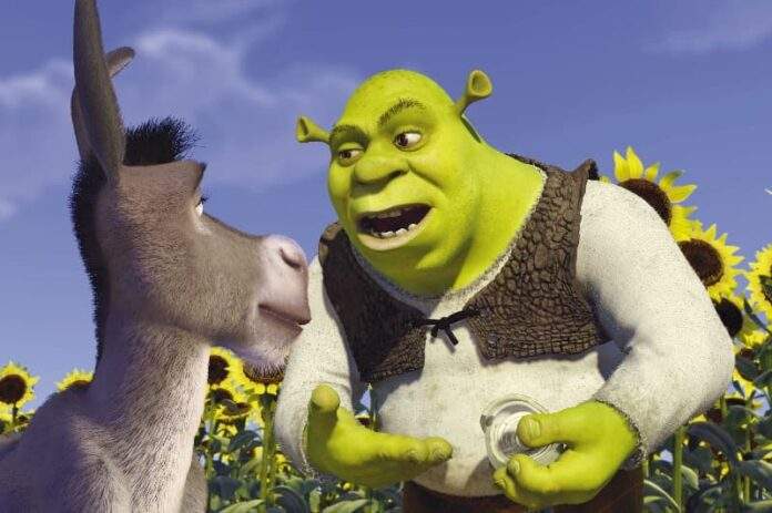 Snímek z animované rodinné komedie Shrek