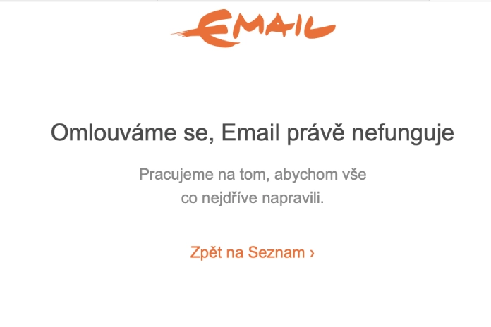 Výpadek postihl i e-mailové služby Seznamu