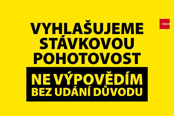 ČMKOS vyhlašuje stávkovou pohotovost na obranu práv zaměstnanců - stávková pohotovost