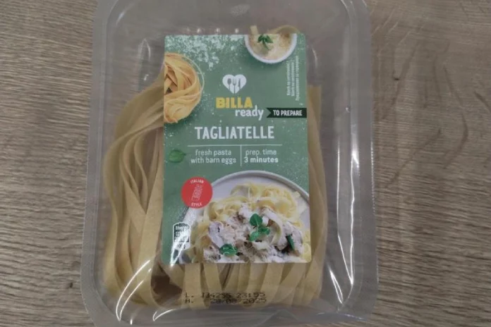 Falšované vaječné těstoviny - Billa ready TAGLIATELLE