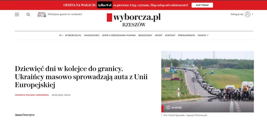Původn&iacute; čl&aacute;nek s fotografi&iacute; na webu Wyborcza.pl